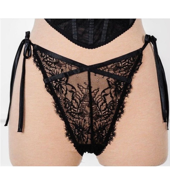 Mentionables Set- Satin/Lace Cami and Side Tie Panty Size 2x - Picture 8 of 11